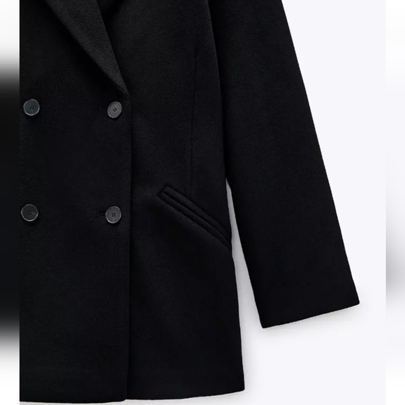 Zara Oversized Coat Black Size XS NWT - Picture 11 of 14